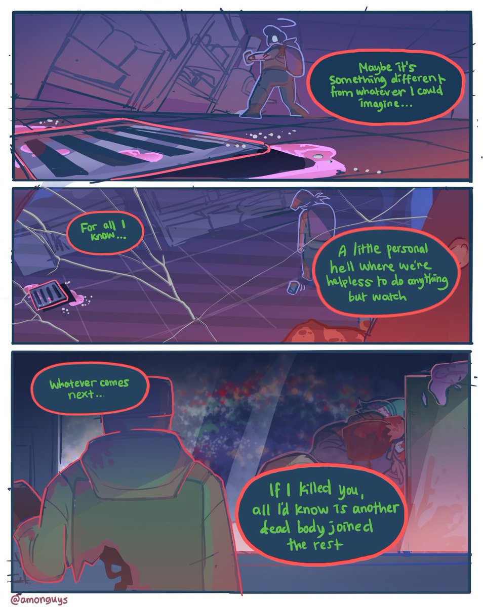 Amonguys7's tweet photo. BAD END (Part 5/5) - Catharsis (4/16)

Past the point of no return

#Amongus #Amongusshow #Cameraworm https://t.co/3C0MuqkZ96