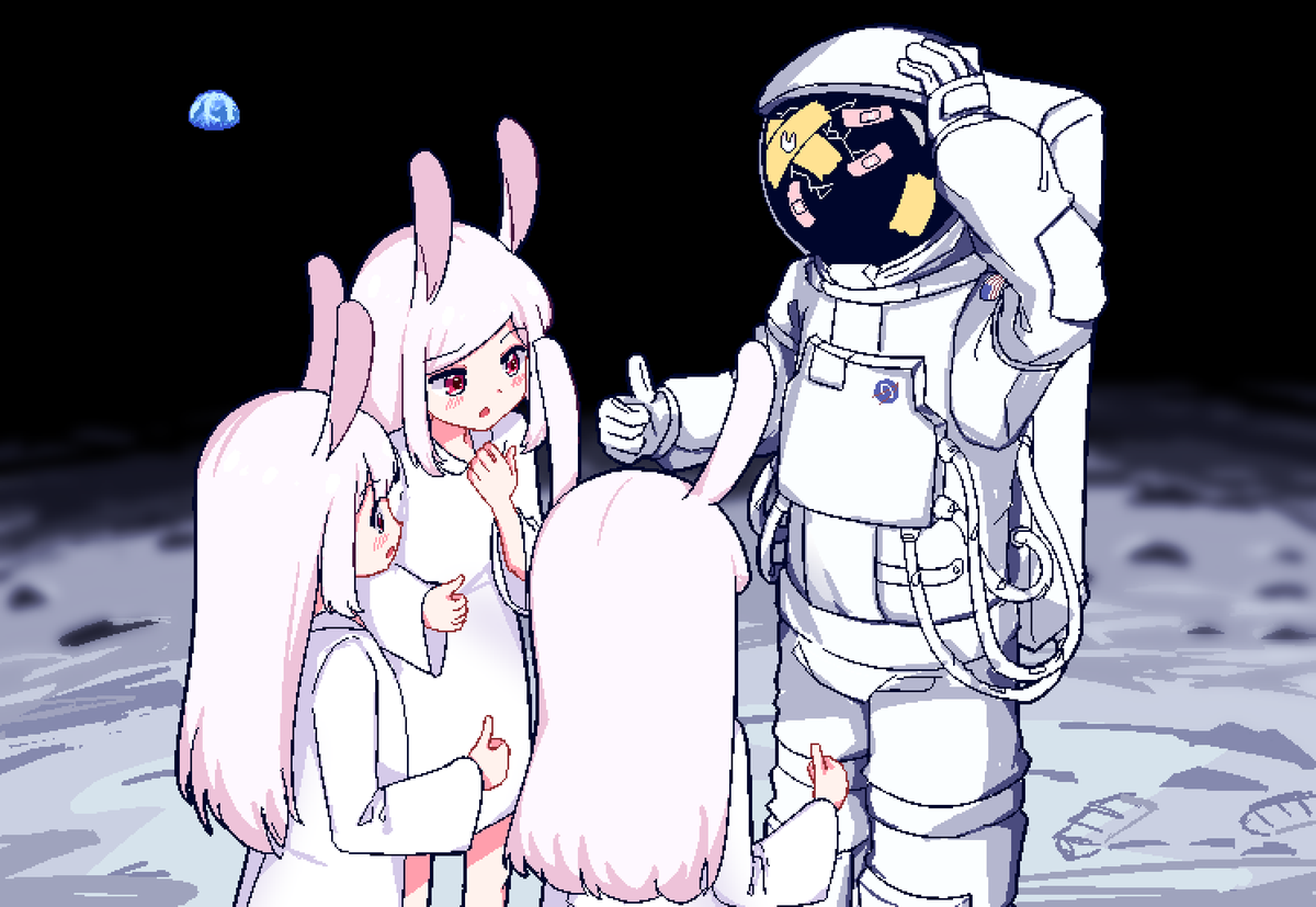 4nda_skn's tweet photo. moon rabbit encounter (1/7) （再掲） https://t.co/ykmuzOSCul