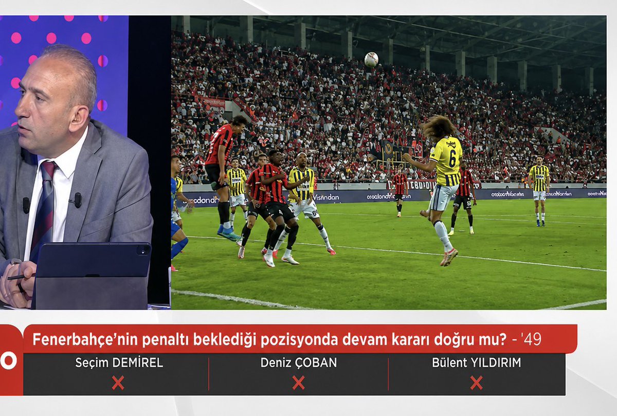 Tartismalar's tweet photo. Trio:
48’ 
Mert Müldür’e yapılan hareket tartışmasız penaltı. 
#GENvFB https://t.co/jtNCoYIAXd