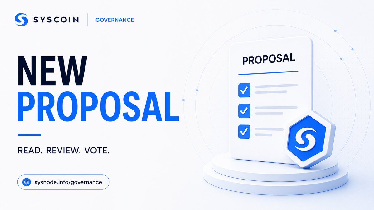 syscoin's tweet photo. Reminder to Sentry Node operators: voting is now open.

The Ecosystem Sustainability & Liability Reduction Proposal covers ongoing infrastructure and ecosystem costs, the next funding period, and a plan to begin reducing existing liabilities.

Please read the proposal and cast your vote.

Proposal:
 https://t.co/ZfFx6gVEwA
