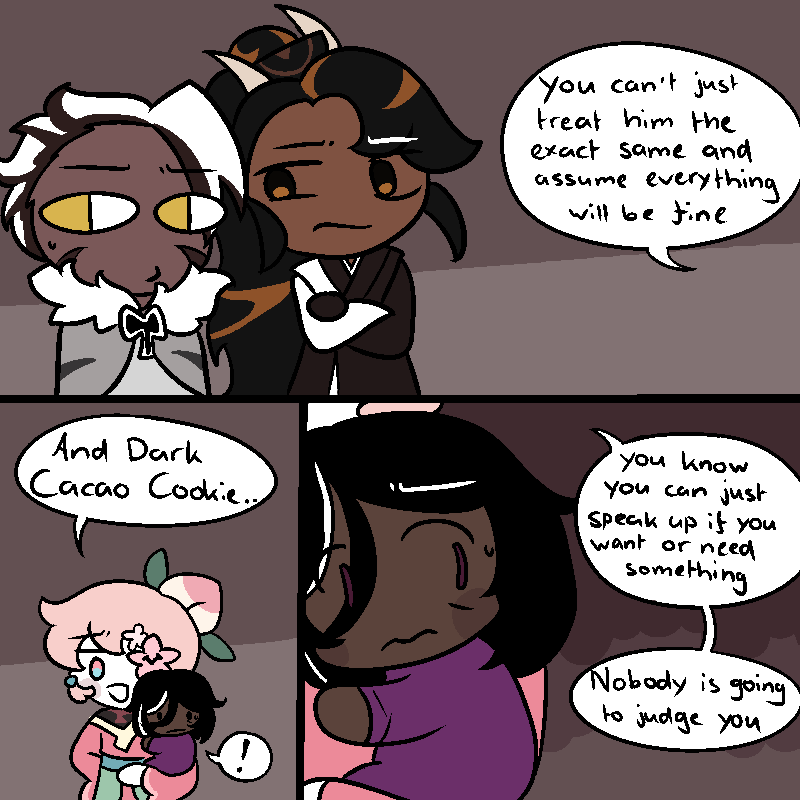 TheSparkledash's tweet photo. Local warriors intimidated by pretty pink gardener (4/5)

(a sequel to that last dark cacao baby dough comic)

#cookierun #cookierunkingdom https://t.co/pC3dEOF6oz