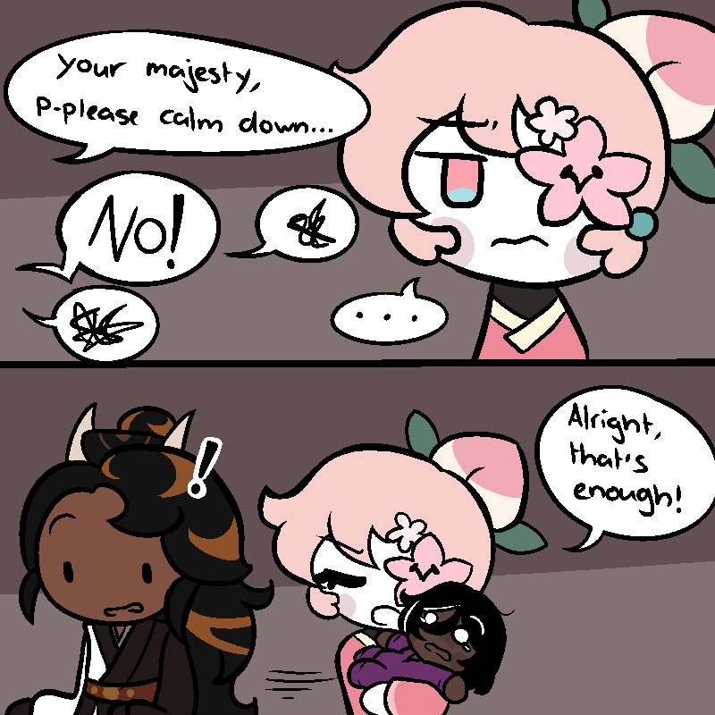 TheSparkledash's tweet photo. Local warriors intimidated by pretty pink gardener (4/5)

(a sequel to that last dark cacao baby dough comic)

#cookierun #cookierunkingdom https://t.co/pC3dEOF6oz