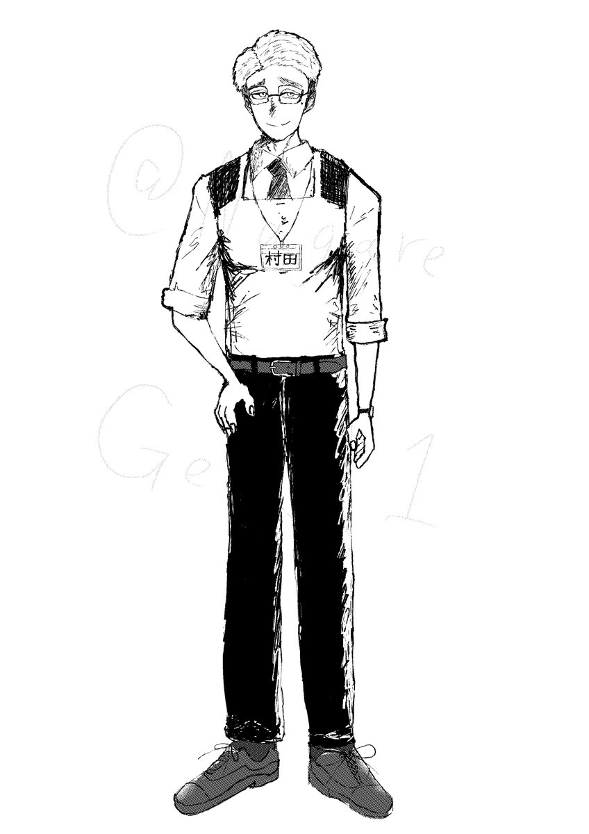 NagareGe01's tweet photo. 依頼イラストモノクロで描かせていただきました。
（掲載許可を依頼主の方に頂いております！） https://t.co/cKHUb8MWEU