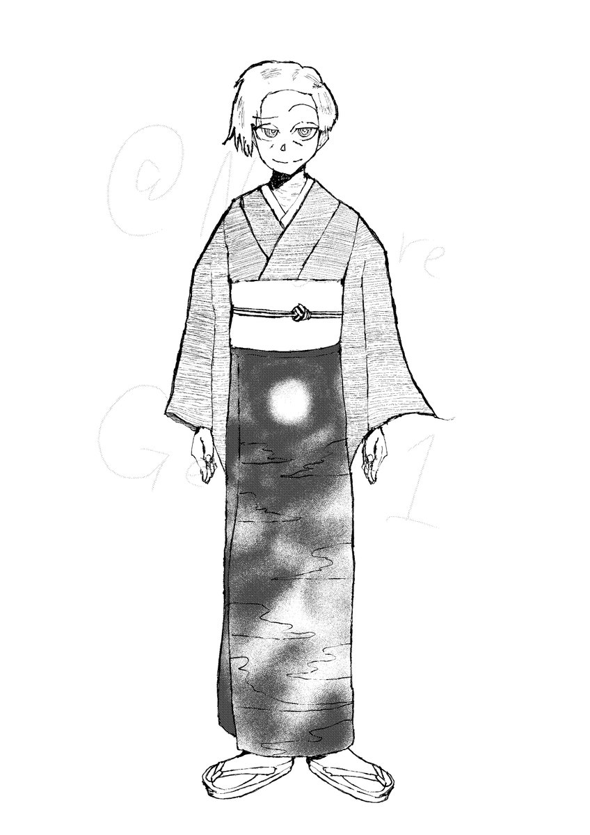 NagareGe01's tweet photo. 依頼イラストモノクロで描かせていただきました。
（掲載許可を依頼主の方に頂いております！） https://t.co/cKHUb8MWEU