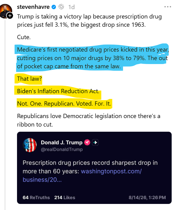 dotgutts's tweet photo. just a reminder as to whom made this possible
and come Jan 1 Trump has ended subsidizing Medicare Part D https://t.co/GOz2jnWE81