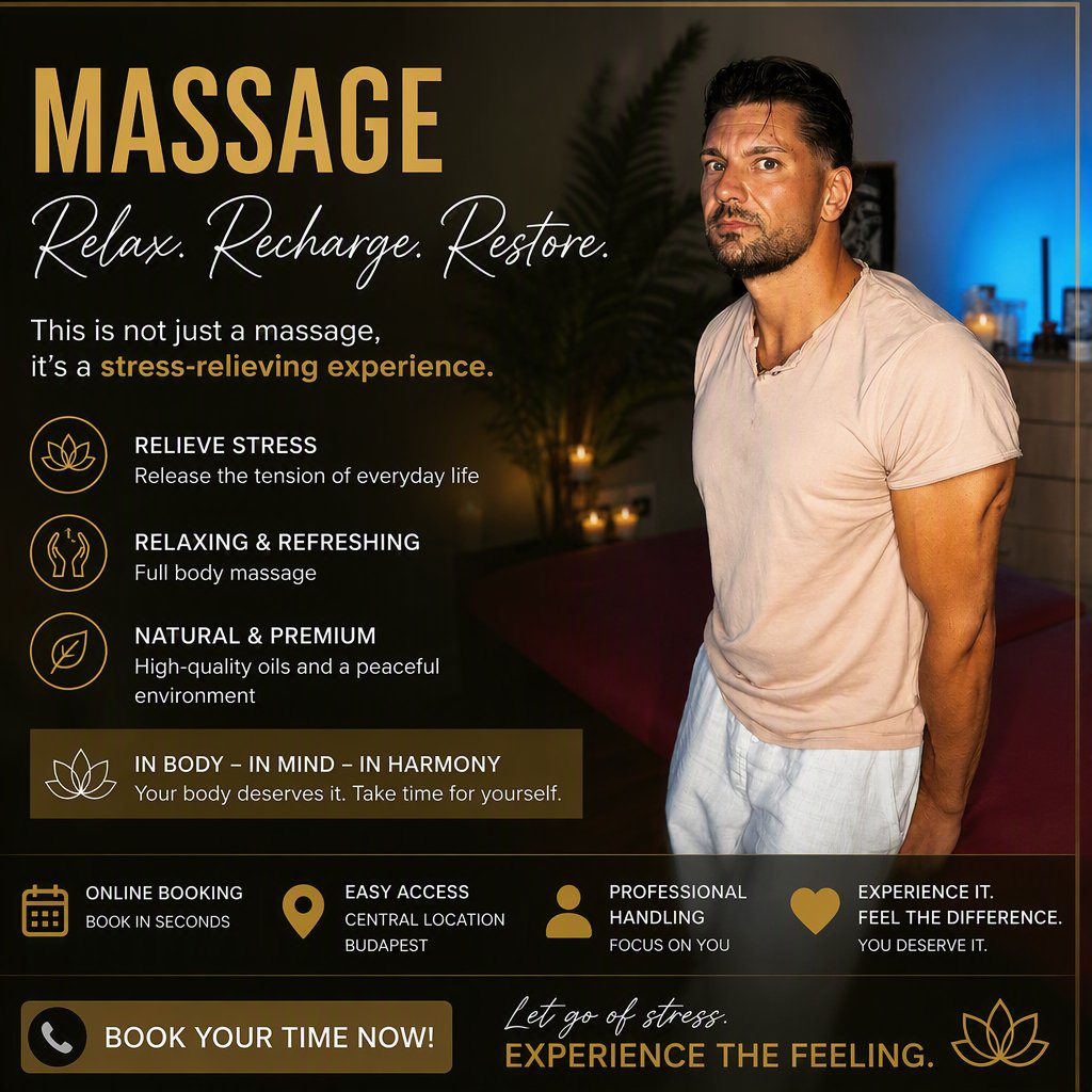 CTamas87365's tweet photo. 🇭🇺 VISITING BUDAPEST?
After a long day of sightseeing, give your body the relaxation it deserves. 
Enjoy a Swedish Full Body Massage in a calm, private and premium atmosphere.

#BudapestMassage #MassageBudapest #SwedishMassage #FullBodyMassage #RelaxationMassage #BudapestWellness https://t.co/dUTdKwU5CH