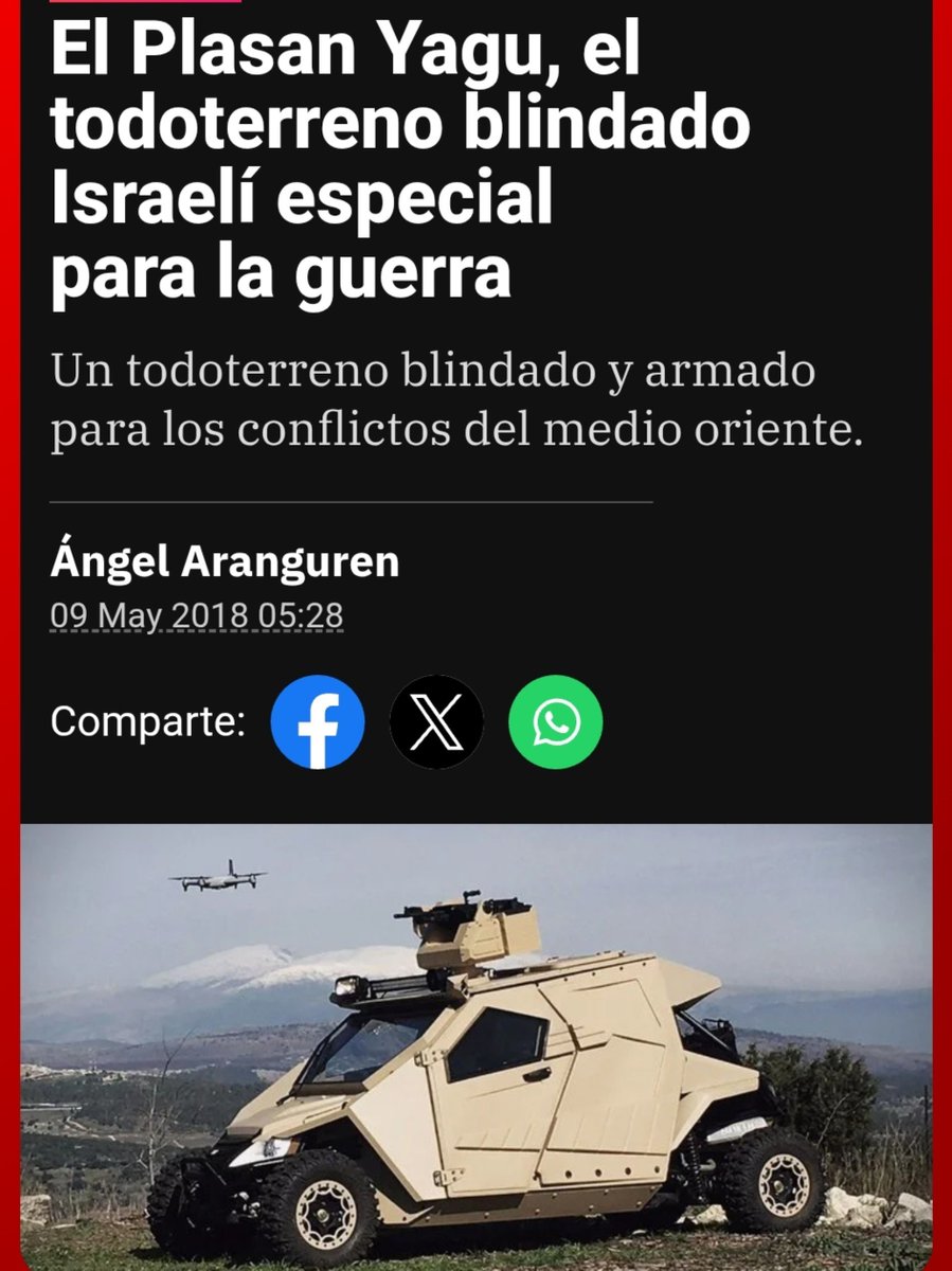 PumaChairo's tweet photo. El puto Arturo Avila tiene en LinkedIn una foto del puto carro blindado israelí que vende y estos pendejos se atreven a decir que no está comprobado que venda armas israelíes. https://t.co/6mxOAwjafe