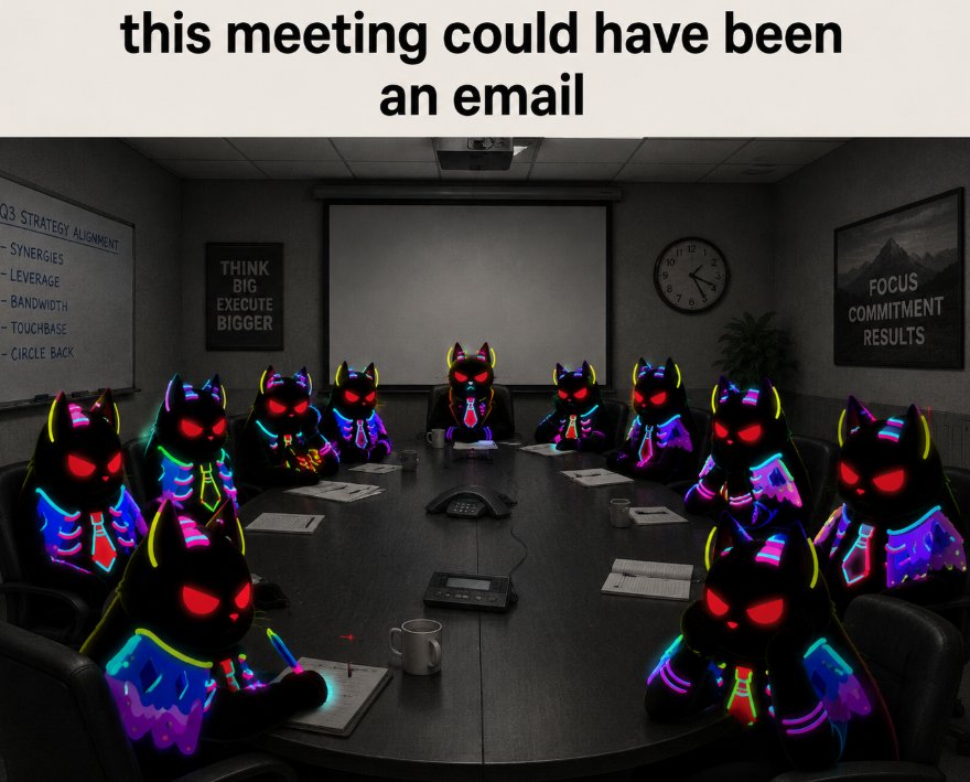 TheCalypsoCat's tweet photo. When I go to a work meeting! LOL https://t.co/2cmfW6ErIe