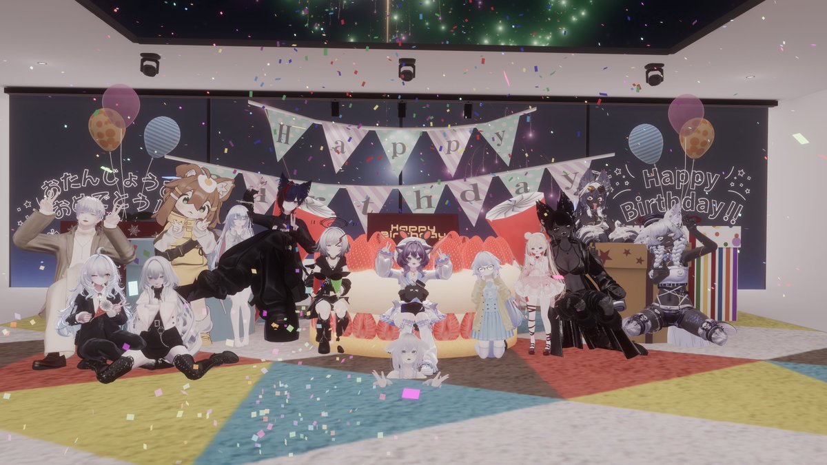 sugar_3iel's tweet photo. 誕生日インスタンス沢山来てくれてありがとうございましたー！
めっちゃ嬉しかったよ✌️
 #VRChat https://t.co/plQBP98rM2
