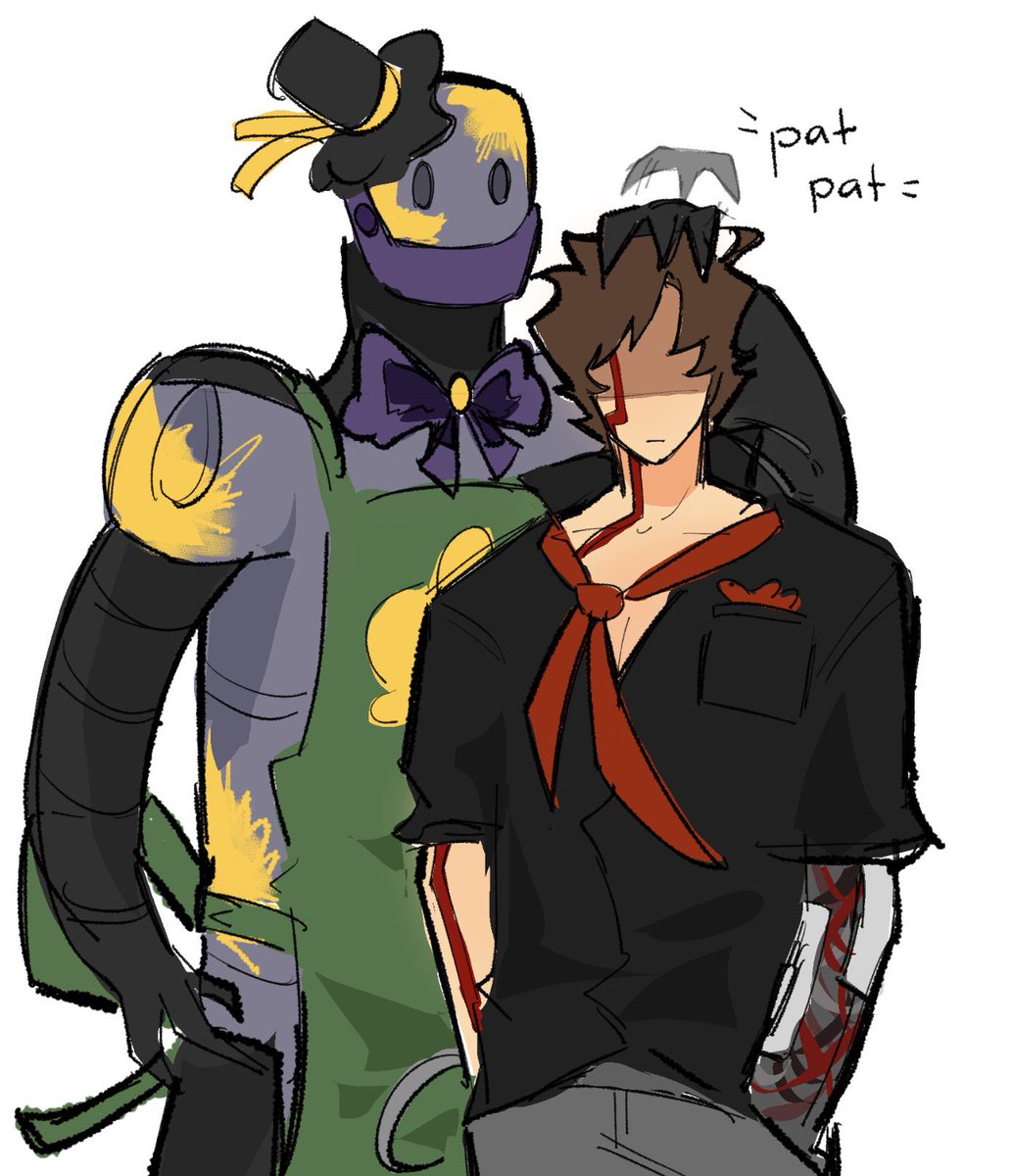 steph_pim024's tweet photo. / / nqh spoilers (kind of)
Ah yes the headpats of peak customer service #nominalgravyfanart #hiimccfanart #notquitehuman https://t.co/Oc9L11I0Ms