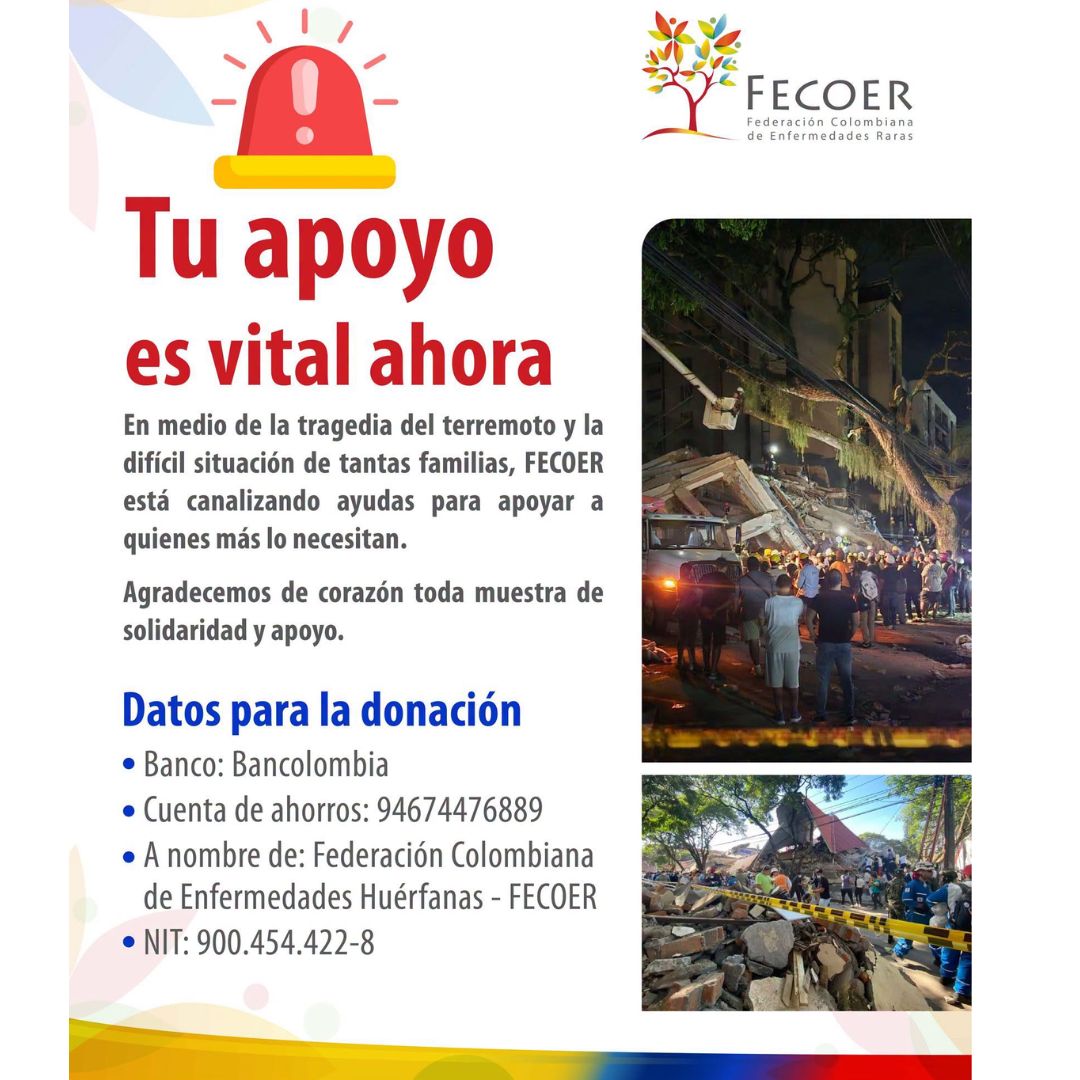 Fecoer's tweet photo. 🚨🇨🇴 ¡Tu apoyo es vital ahora! La solidaridad nos mueve y nos une.

Desde FECOER compartimos puntos de acopio, nuestra cuenta oficial y el formulario para reportar afectaciones y necesidades, con el propósito de apoyar a las personas con enfermedades raras y sus familias afectadas por el terremoto.

💚 Ya hemos recibido varios casos desde diferentes lugares del país que necesitan ayuda.

🙏 Dona, comparte y ayúdanos a llegar más lejos. ¡Contamos con ustedes! 🤝🇨🇴

#FECOER #TerremotoColombia #Solidaridad #JuntosPodemos