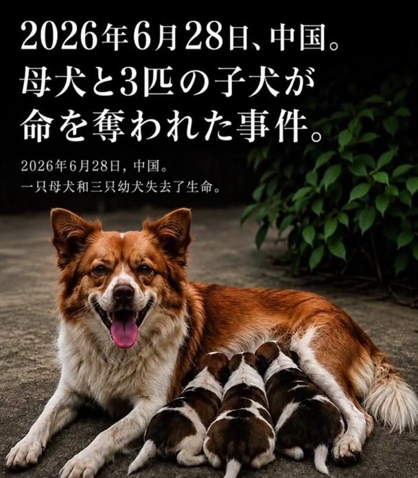 93tvLTvHs0JsSrb's tweet photo. #2026年6月26日を忘れない
#旺旺の名前を叫び続ける
#旺旺と子供たちを忘れない
#旺旺親子を惨殺した鬼畜達に旺旺と同じ苦しみを
🔥🔥🔥🔥🔥 🔥🔥🔥🔥🔥🔥🔥
旺旺助けてあげられなくてごめんなさい https://t.co/FCmkpIIgZA