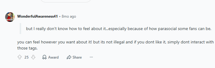ClarkBFDI's tweet photo. "Isn't it weird they're writting smut of a real life kid?"
AO3 users: "lol if you don't like it then ignore predators being predators" https://t.co/snH2xLXm0w