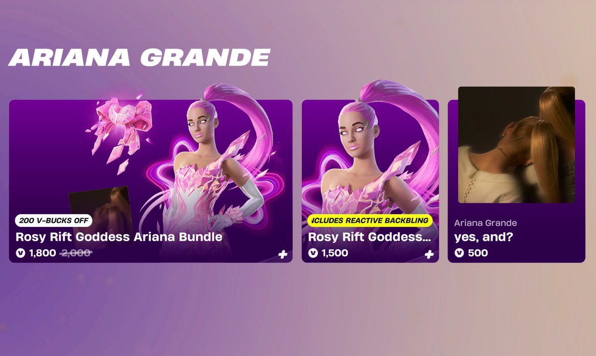 HYPEX's tweet photo. ROSY RIFT ARIANA GRANDE RETURNS AFTER 1y+

Use code "HYPEX" if you'd like to support me ❤️
AVAILABLE HERE: https://t.co/F53x8ToaIf #EpicPartner https://t.co/pJyu6riFs8