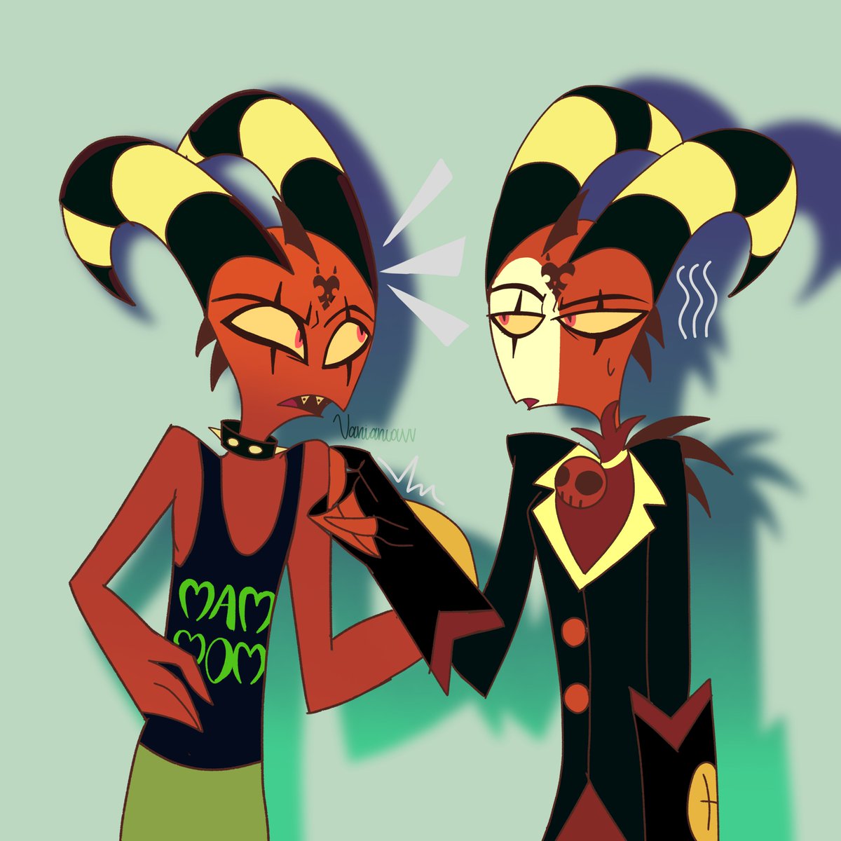 Vanianiavv's tweet photo. Let’s just say that’s how they’d react to seeing their Tumblr past
I NEED SEASON 3 TO COME OUT ALREADY 😭😭
#helluvaboss #stolitz https://t.co/oyaXtpYH1w