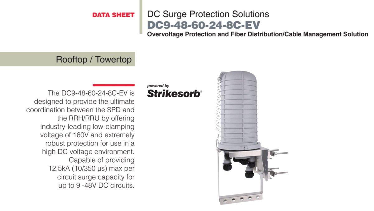 cancelind's tweet photo. @Terrell352 @YouTube Bottom rack is AT&amp;T, I can 100% confirm!

They are the only carrier to use the grey squid shaped raycaps behind the antenna for power surge protection for the Ericsson (RRU's) remote radio units!

AT&amp;T is using:
- 3 CommScope NNH4-65C-R6 antennas with bands: (2, 12, 14, 66) LTE https://t.co/YHwFbp6Wci
