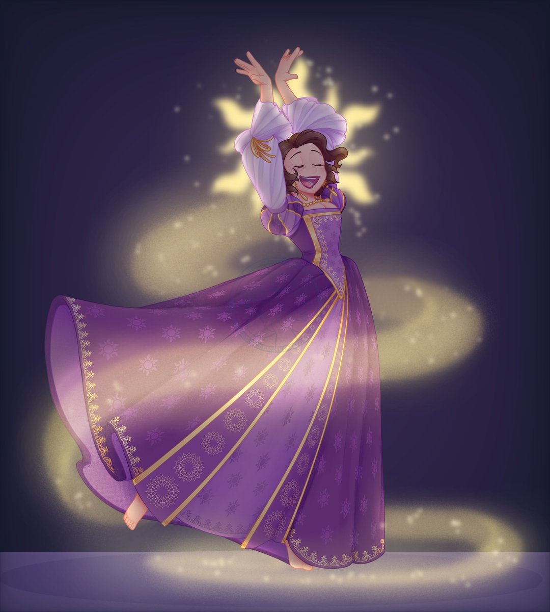 nigth_time's tweet photo. My girl Rapunzel dancing 
#rapunzel #tangled #fanart https://t.co/OP61OjGOhW