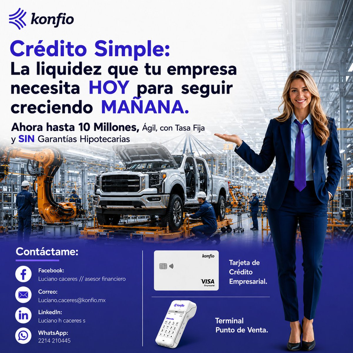 luchoveracruz's tweet photo. Luciano Cáceres
Cel: 2214 210445
Mail: Luciano.caceres@konfio.mx
https://t.co/hFN5MXW1qE
#IndustriaAutomotriz #AutomotrizMexico #ProveedoresAutomotrices #OEMMexico #ManufacturaAutomotriz #AutopartesMexico #ClusterAutomotriz #Industria4_0 #ProduccionAutomotriz #PueblaAutomotriz https://t.co/FjWI1L60ou