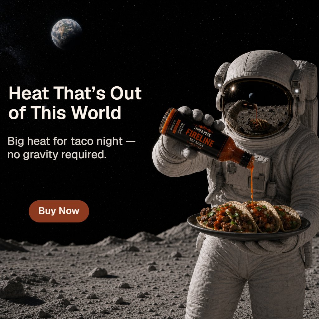 devmgr's tweet photo. I gave AdBuzz a hot sauce bottle image and told it to surprise me.

Mission accomplished. 🌮🚀

#AdBuzz #NASA https://t.co/nOs5g6frhB