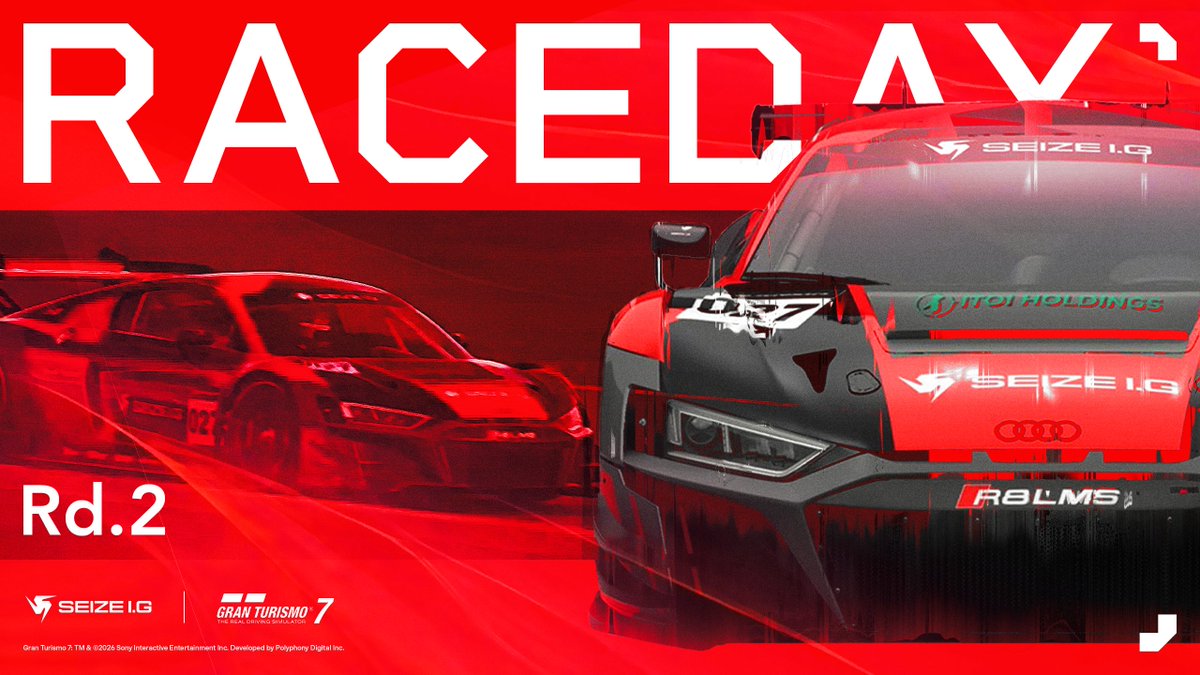 SEIZE_IG's tweet photo. 🏁RACE DAY.
2026 AUTOBACS JEGT
CHALLENGE LEAGUE Round.2
⚡HYPER SPRINT
Y. Nakasima/@FSH_HANEMARU
🔥SPRINT RACE
Y. Hagiwara/@SE_ALN_hagi
Round.1で掴んだ、最初の勝利。
📺 Official Broadcast
https://t.co/Vha0qTsc60
勢いをそのままに、さらに上へ。
SEIZE THE MOMENT.
#SEIZE #SEIZEIG #JEGT #GT7