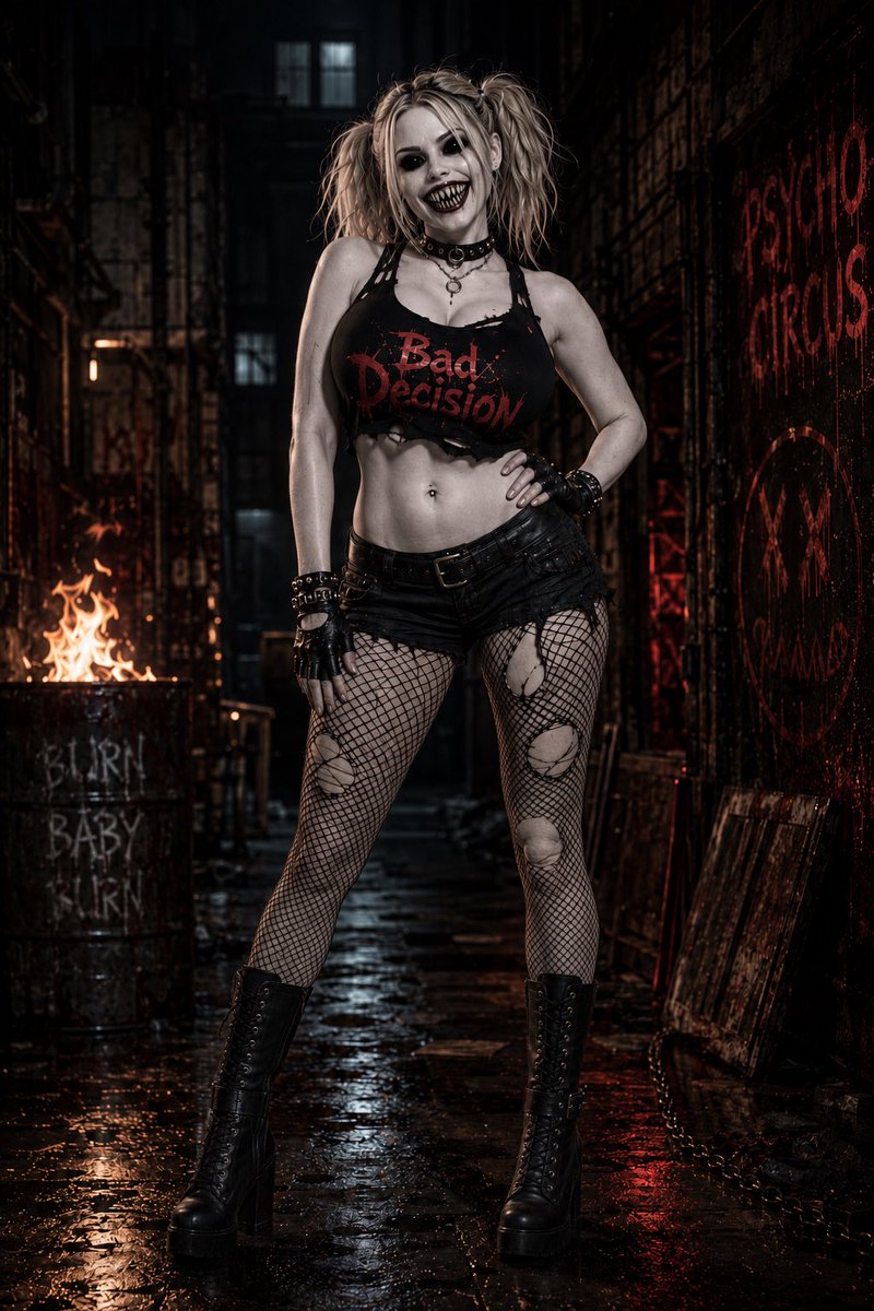 _Shadow_Wars_'s tweet photo. I know some of you out there are saying “ I can fix her”. Just remember Arya’s crop top when the infernal trainwreck makes you question that decision.
#AIArt #Demon #Gothgirl #baddecisions https://t.co/htkDiIgMea