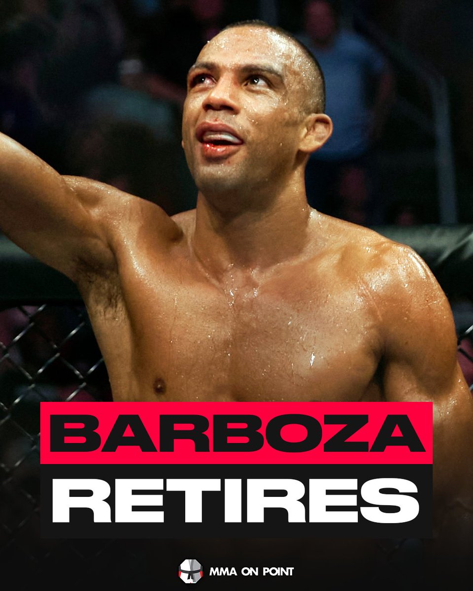 mmaonpoint's tweet photo. Edson Barboza retires from MMA 😔

- 2nd most Fight of the Night bonuses 
- 3rd most KO wins at lightweight 
- 16 years in the UFC 
- 33 UFC fights 

Thank you, Edson, for all the entertainment 🙏 https://t.co/czxHJy5Dgr