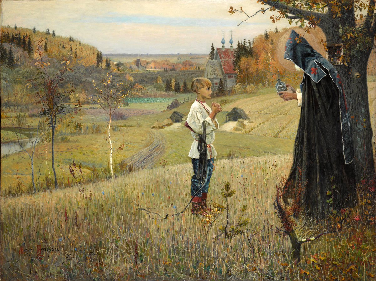 cartographer_s's tweet photo. The Vision to the Youth Bartholomew - Mikhail Nesterov, 1890 https://t.co/yXEKKWnoVf