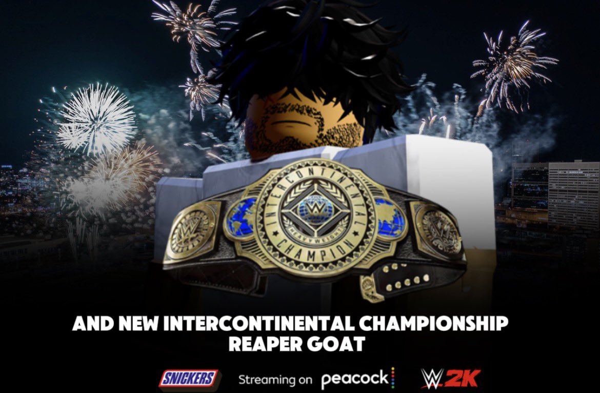 majorProWrestle's tweet photo. NEW INTERCONTINENTAL CHAMPION: REAPER GOAT
Atlanta witnessed history tonight.
After surviving an absolute war, Reaper Goat stood tall and captured the Intercontinental Championship.
#RoyalRumble #WWE #Atlanta #ReaperGoat #IntercontinentalChampion #WWEIC #RoadToWrestleMania https://t.co/yO7D0Y0Tgi