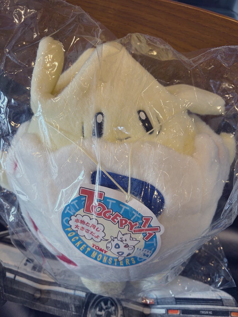 FTP_20220810's tweet photo. な、なんととあるおもちゃ屋さんで等身大トゲピー（新品）に出会えました😢✨当時買えなかった私、何十年越しの再会なのか…🥺しかもまだ「TOMY」なのね…🫶

「本物と同じ大きさだよ」というパワーワード😂実在するんだ https://t.co/1XRsaChDxl