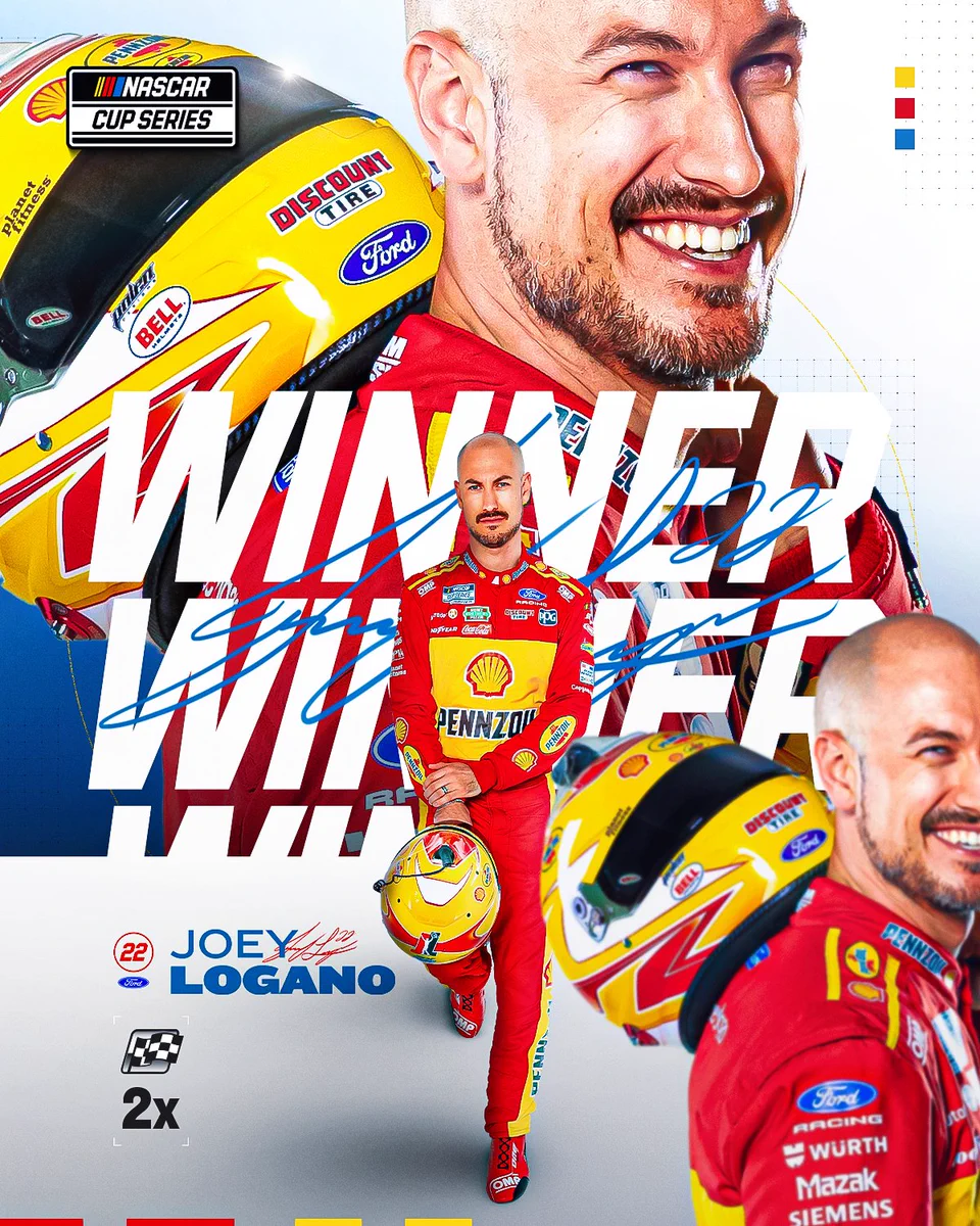 Winner Graphic for Joey Logano. 