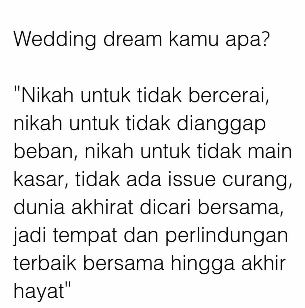 Inaarich's tweet photo. gen z ada yg masi punya wedding dream? hehe https://t.co/x0X5a9B69K