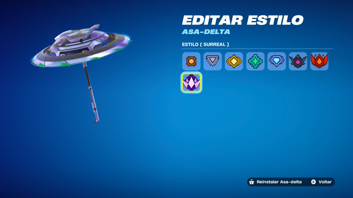 edunofg's tweet photo. Até as asas-delta que conseguia nos campeonatos da ranqueada estão desbloqueadas até o surreal 🤣

Imagina se esforçar pra chegar até o ranking máximo e o #fortnite acabar no final liberando os estilos pra todos... https://t.co/YXeC8cMTDD