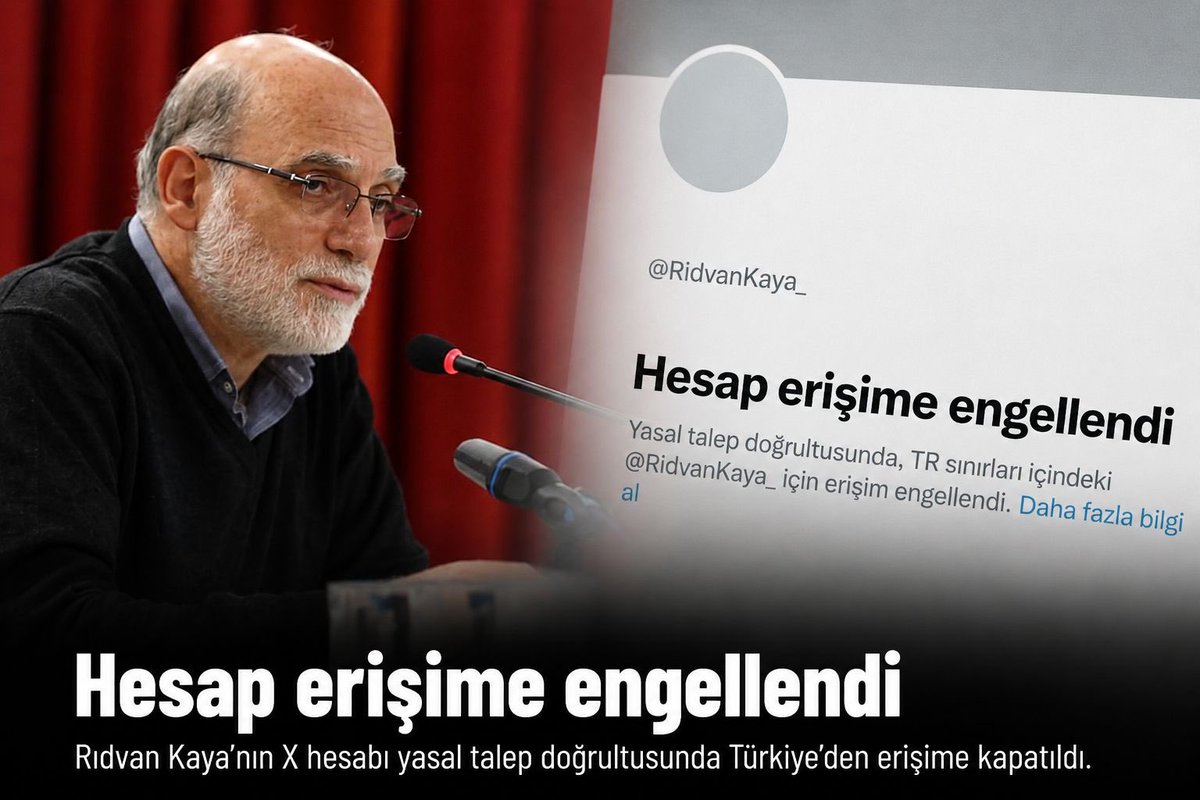 HaksozDergisi's tweet photo. Dergimizin yazarı Rıdvan Kaya’nın X hesabının erişime kapatılması utanç vericidir. Eleştirinin, hakkı ve adaleti hatırlatmanın hazmedilmediği ortamların güç zehirlenmesine yol açacağı unutulmamalıdır. 

Her daim hak söylesin sadamız. 🤲

@RidvanKaya_ https://t.co/H5k2lpHi2W
