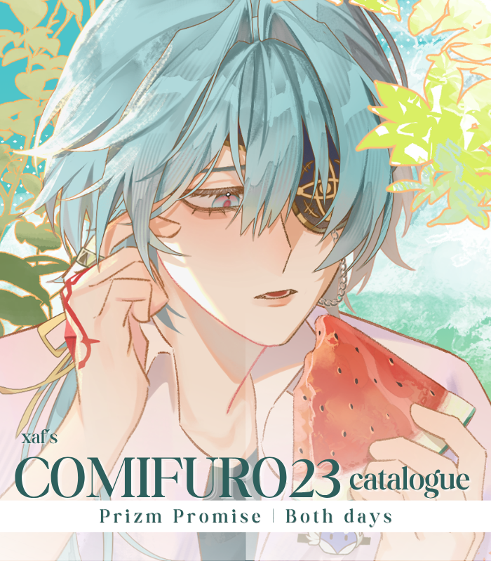 xxaf__'s tweet photo. [ 🩷🔁appreciated! ] 

My #CF23 batch 1 PO is here!^^
📍 Prizm Promise, both days (booth tba)
🎨HSR, TGCF, DMMD, Slow Damage, Original 
🗓️30 aug - 8 sept

po🔗below
#comfuro23 #cf23catalogue https://t.co/OAaWEBlaUZ