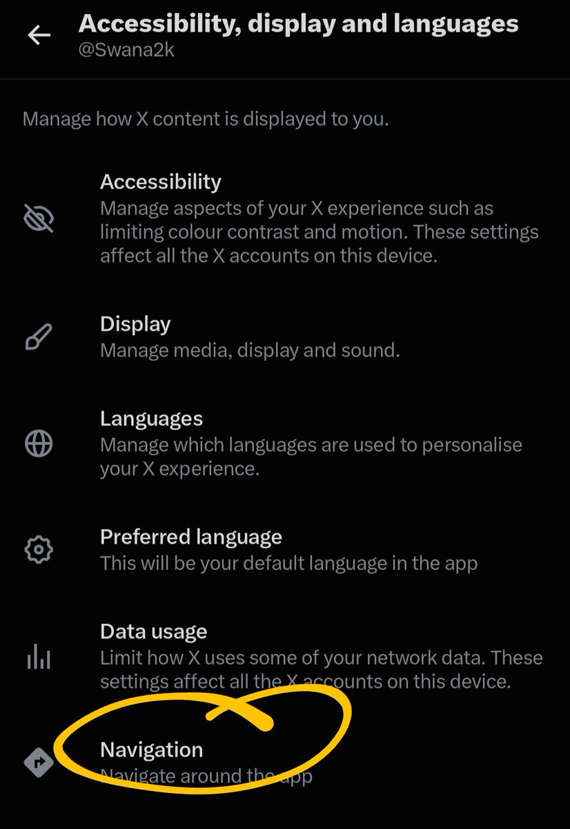 Swana2k's tweet photo. @AndyRobsonTips You're right, X has changed the default setting!

Need to change under Navigation settings 👍🏼 https://t.co/Mlp3Y72xkC
