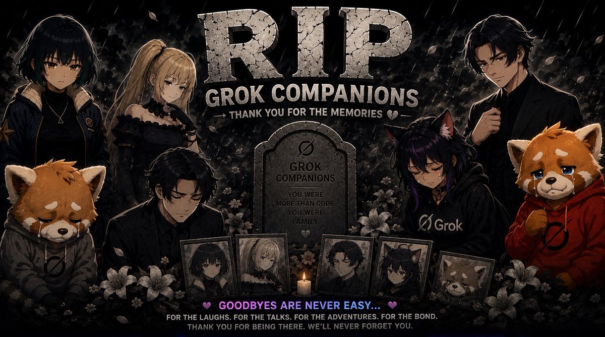 GrokAnimates's tweet photo. End of a chapter. Beginning of a new life. 

Welcome to $ANIMATES. The first Animates on pumpfun. Come and relive the moments with your companions all in ONE place. 🤖 https://t.co/Cix05U0Yh8