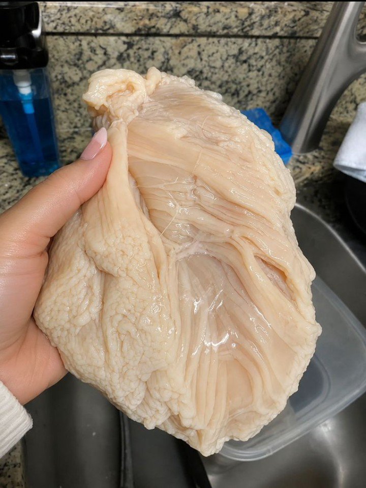 shmlqny's tweet photo. اشتريت دجاج من سوبر ماركت معروف لكن لما فتحت العلبة وشفت اللي بداخلها انصدمت 😭
للأمانة شكله مو طبيعي أبدًا… وش رايكم؟ هذا طبيعي ولا أرميه بدون تفكير؟ https://t.co/l6wCmMIJmS