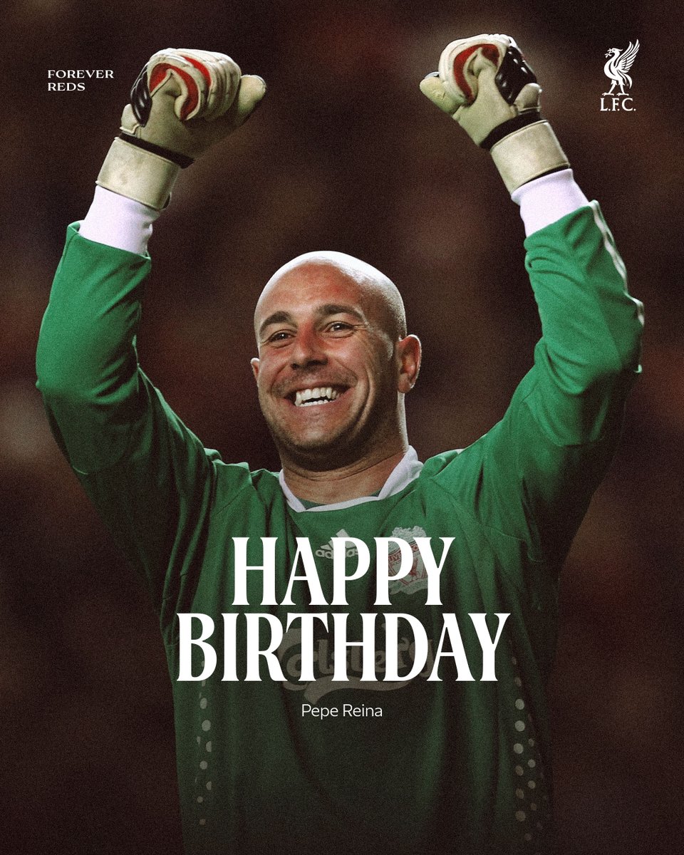 LFC's tweet photo. Feliz cumpleaรฑos, Pepe Reina! ๐ https://t.co/BhCyOiWgr4