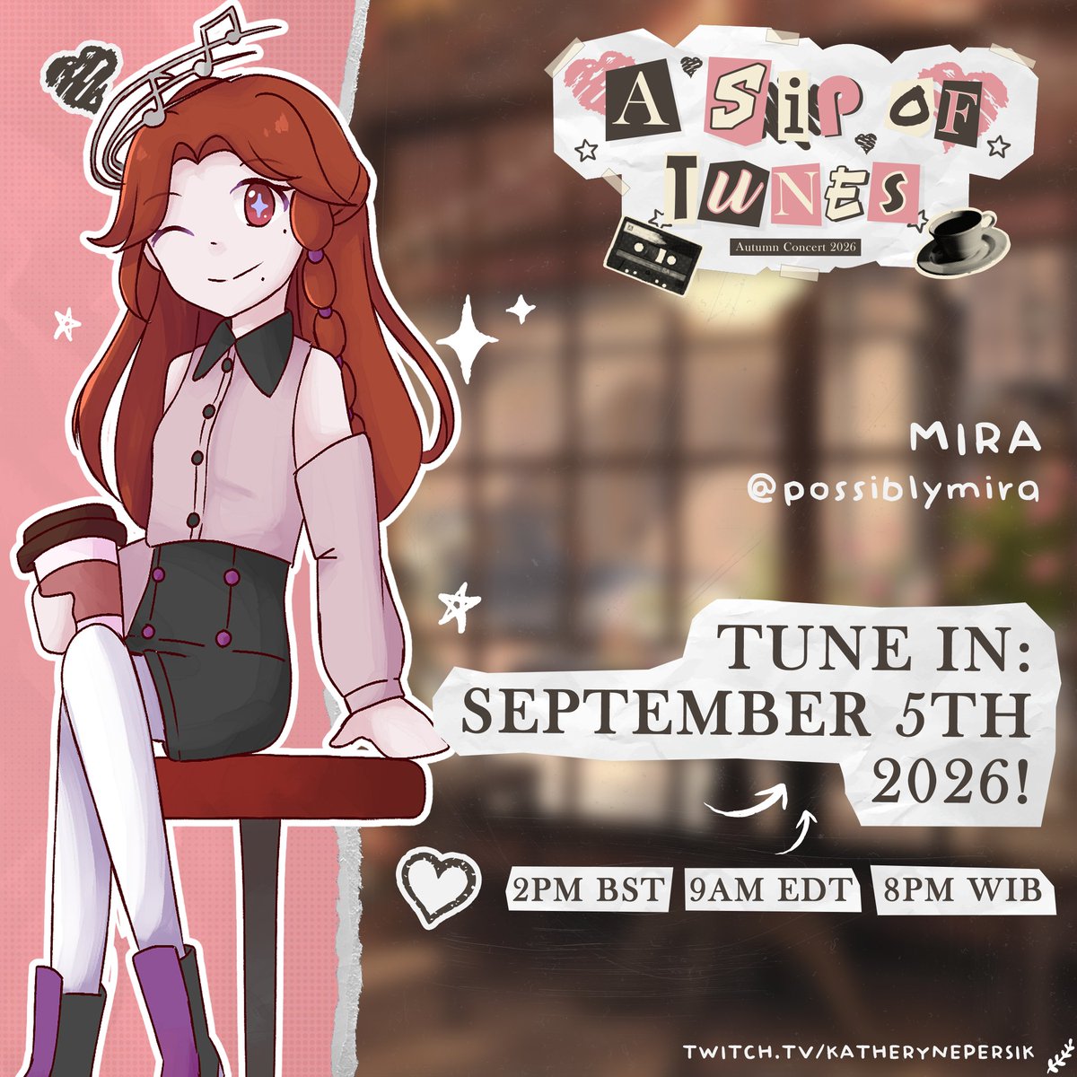 PersikKatheryne's tweet photo. ☕️ GUEST ANNOUNCEMENT ☕️

The outer space singer @possiblymira descends into the cafe!🌸✨

May her voice bring you closer to the stars during #ASipOfTunes ! https://t.co/G8jlLbqVtW