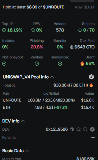 TryUnroute's tweet photo. @fomobreaker Hmm, i see. Let me see how this can be fixed. Trading platforms like gmgn do not show such warning. https://t.co/mD2ukFOca1