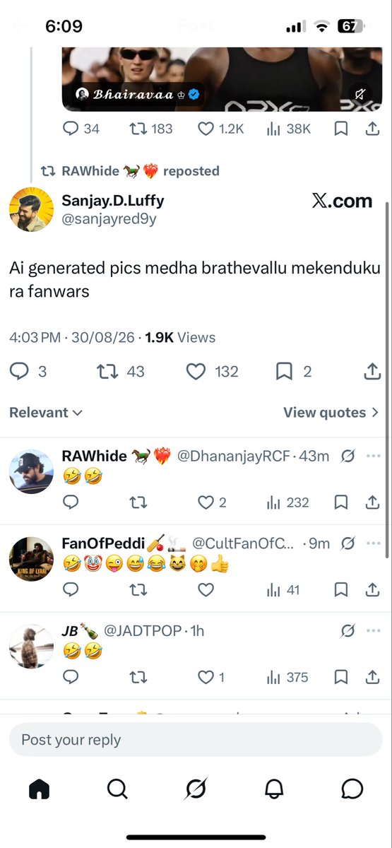 DexByNight's tweet photo. @sanjayred9y @DhananjayRCF @Nari_Prabha_ Correct ga nalguru unar ra Mek endhuk ra fan war lu mohaniki plastic surgery cheyiste Thapa adu manishi ani evadi gurtinchale chimpu puk gadu https://t.co/Woc4V6MfsZ