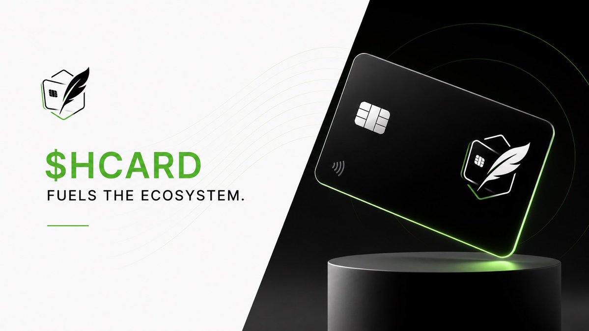 HoodCards_'s tweet photo. HoodCards ecosystem native token, $HCARD fuels and drives our umbrella network.

The distributed fee’s made enables our virtual card provider to be accessible in more international countries, and PDQ Machines (payment machines) https://t.co/g9wfjIO28w