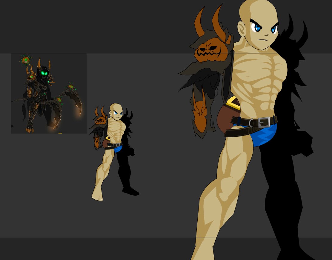Zee_AQ's tweet photo. Letsssss goooooooo! Just for fun! #WIP #Mogloween #AQW https://t.co/7C45VSltt1
