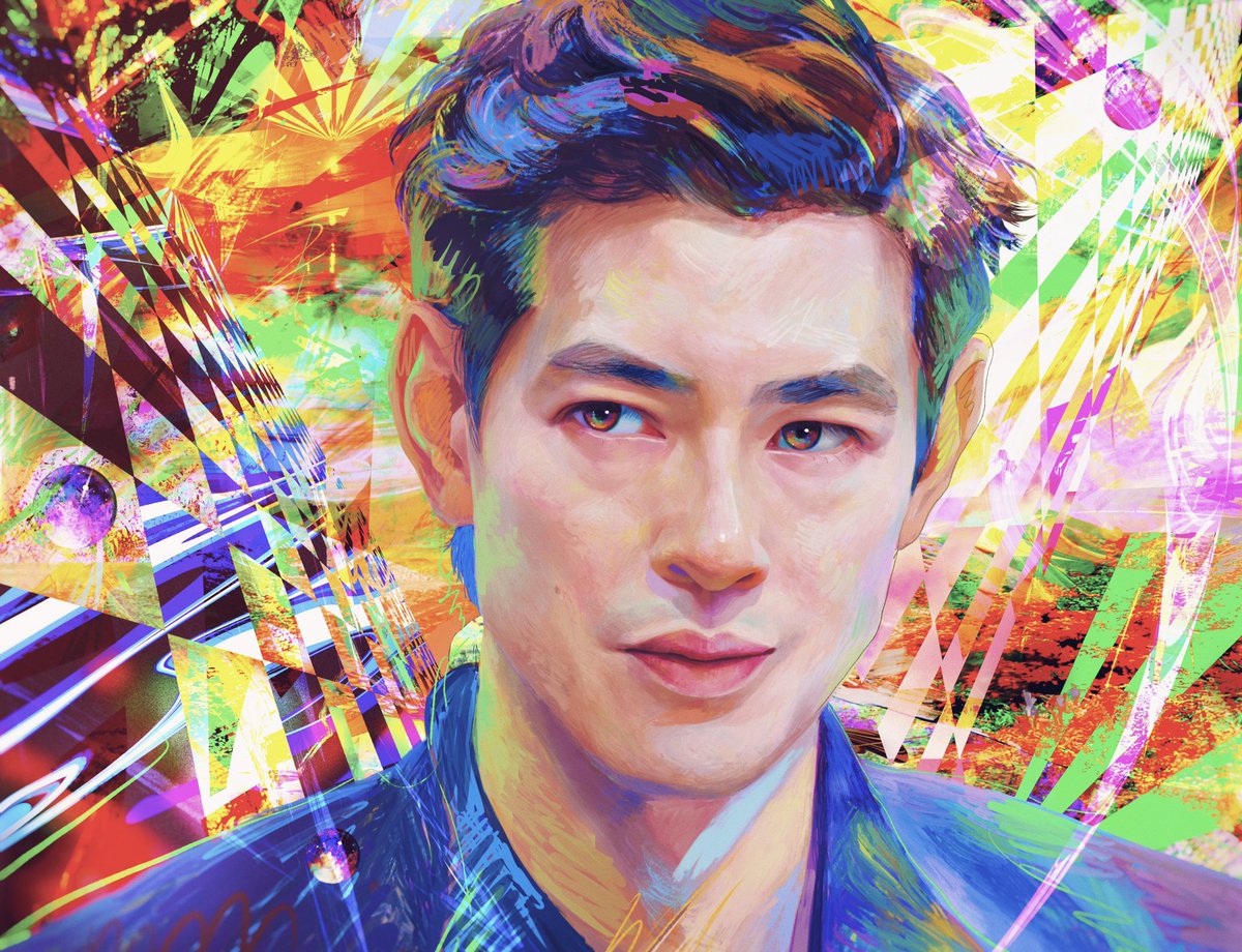reoasagiri's tweet photo. 【お仕事】俳優の中島歩さんを描かせていただきました。 https://t.co/zJU4p1GBQo