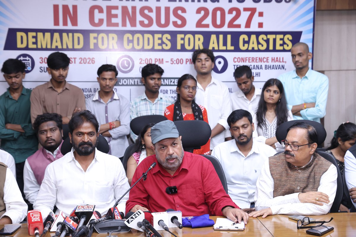 aiobcsa's tweet photo. National Convention on "Injustice Happening to OBCs in Census 2027: Need for Codes for all Castes" at Telangana Bhavan, New Delhi. @DrJaihind , Thiru. @PWilsonDMK, Prof. @_YogendraYadav, @VSrinivasGoud, Shri. Chireenjuvulu, Prof. @suraj_yadav2005, Prof. @ratanlal72, @gowdkiran, Balgoud ji, and others have attended the meeting. The Convention passes a resolution to demand the Modi Government to Halt the Census till all Castes are enumerated with proper codes.