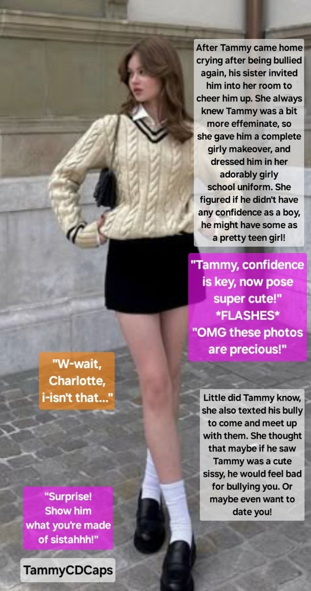 TammyLovisa101's tweet photo. #adorable #girly #school #uniform #sissy #feminized #skirt #crossdressing #cute #captions #pretty #confidence #pose #precious #sister https://t.co/YJ9ClfcTbG