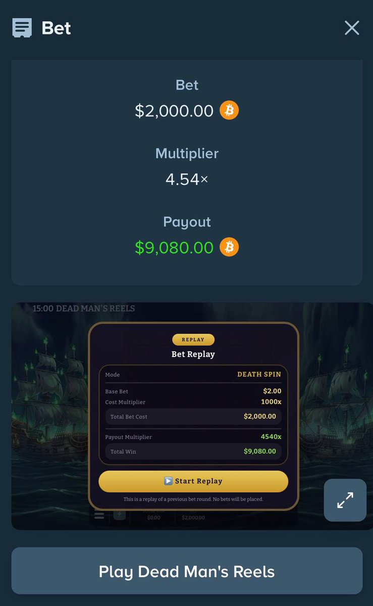 SidechickStudio's tweet photo. 9k win on Death Spin? We like that https://t.co/4KRF163xSI
