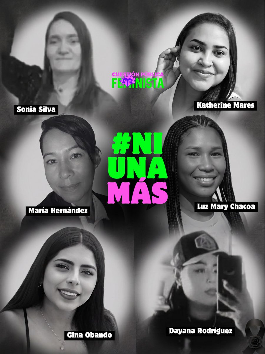 cuestion_p's tweet photo. #NiUnaMás | Mientras el lenguaje institucional discute cómo nombarnos, la violencia no hace distinciones. Seis mujeres fueron asesinadas en Bogotá, Medellín, Caucasia, Los Andes-Sotomayor y Soledad. https://t.co/txOnZGc6PL
