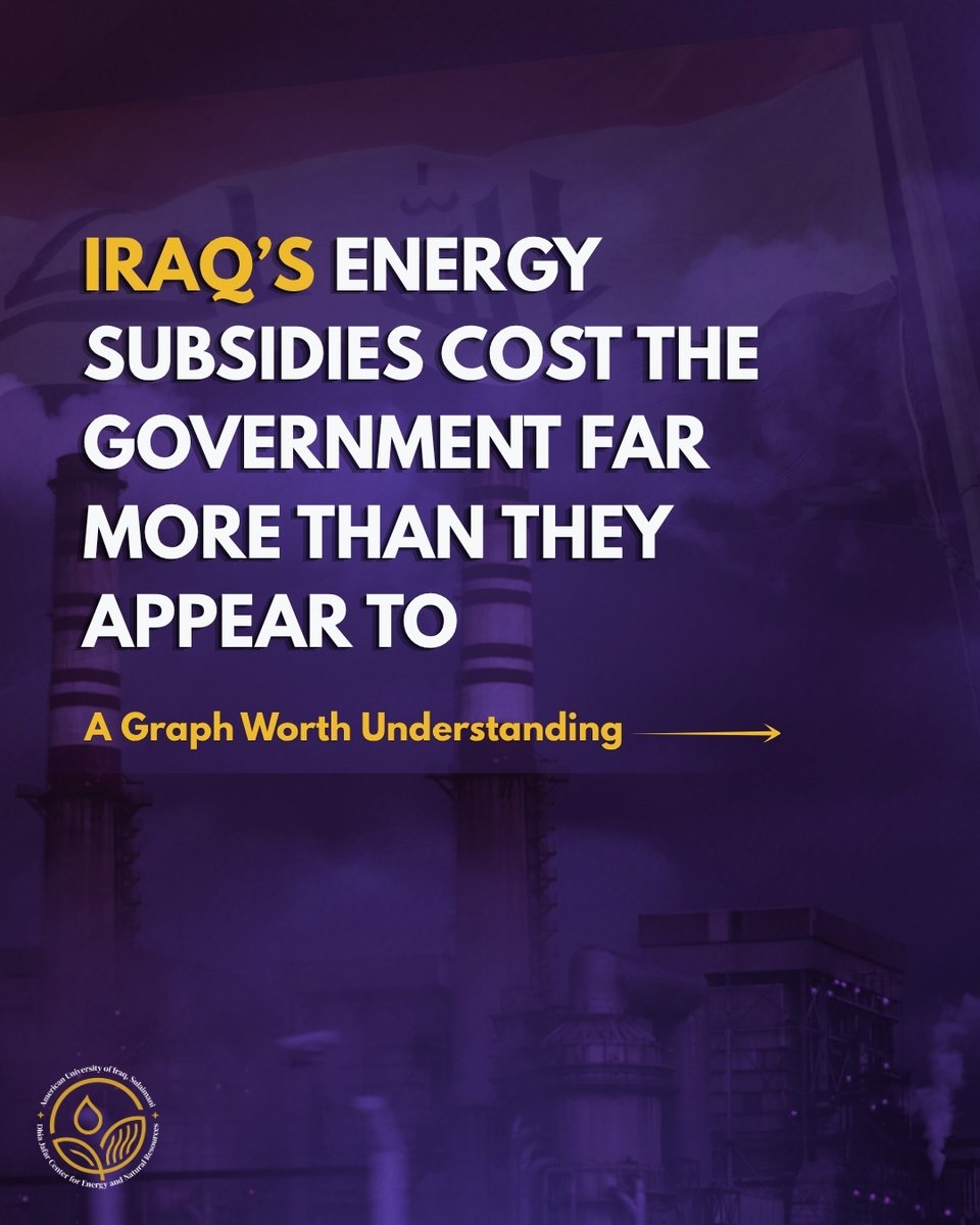 auisenergy's tweet photo. ➡️ Iraq’s energy subsidies carry substantial hidden costs. In “Energy in Numbers” the IEO Editorial Team examines the fiscal, #social, and #environmental costs of Iraq’s energy subsidy system.

Read the full analysis on the cost of Iraq’s energy subsidies: https://t.co/3Wzui2L9bJ https://t.co/i12ugf2j1Y