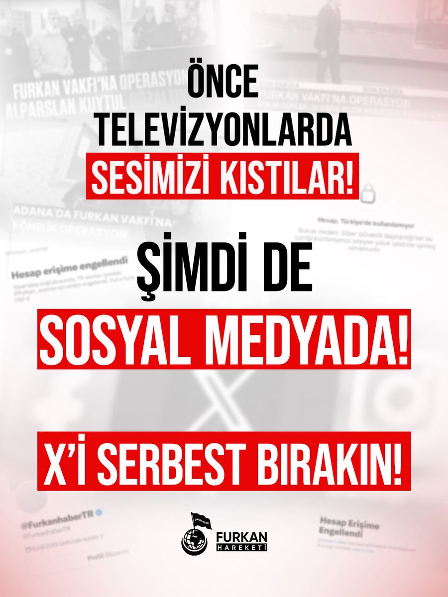 aslyvz8's tweet photo. Bir etiket, bir hesap, bir paylaşım…
Bunlardan neden korkuyorsunuz?
Fikre karşı baskı, özgürlüğe karşı sansürdür.
Hesaplarımızı kısıtlamayın, insanları susturmayın.
X’i rahat bırakın!

DinDüşmanıKomite IşBaşında 

Xi SerbestBırakın https://t.co/9DJTHdOwWb